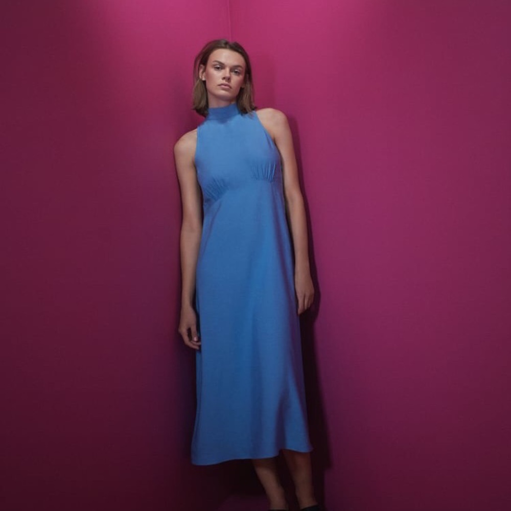 Zara rustic halter dress